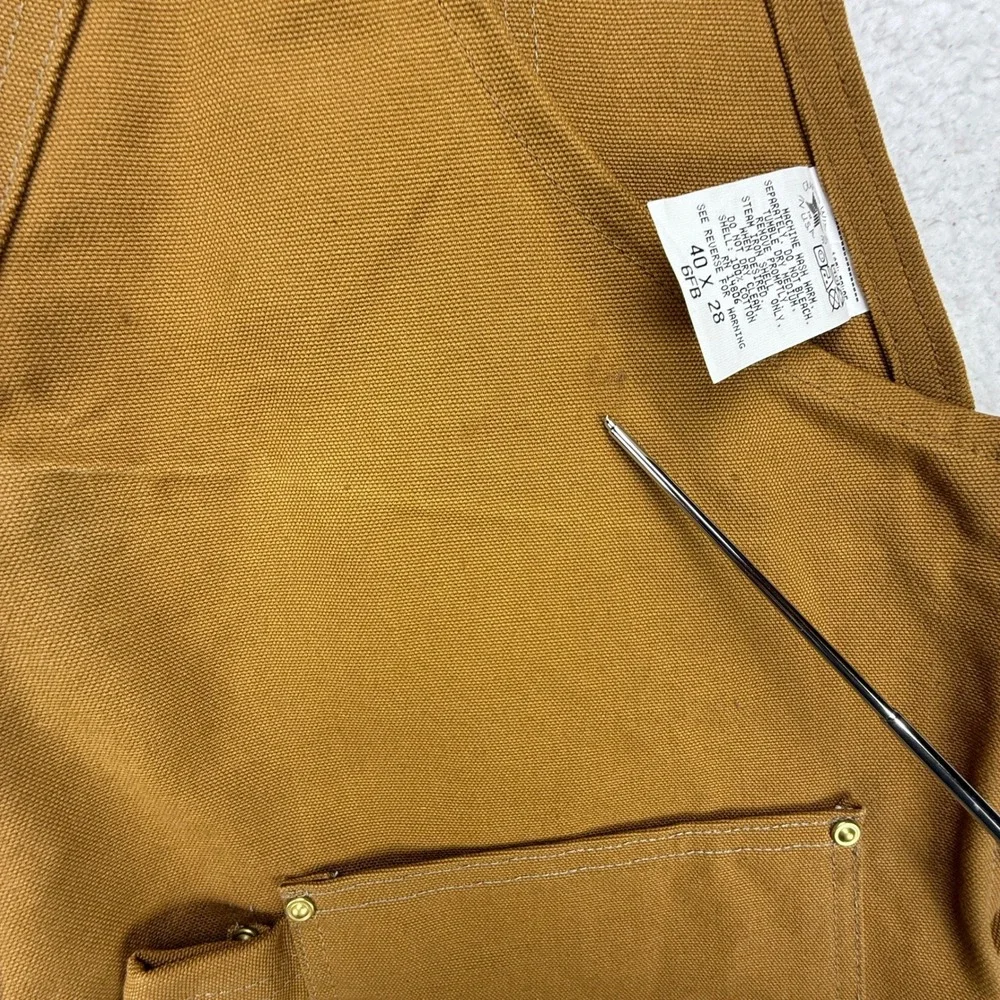 Carhartt Duck Bib Overalls Mens 40x32 Brown Canvas 6FB Workwear NWT NOS